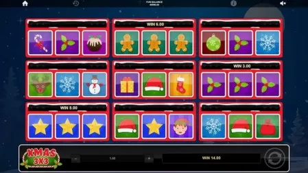 Xmas 3×3 slot screenshot 2
