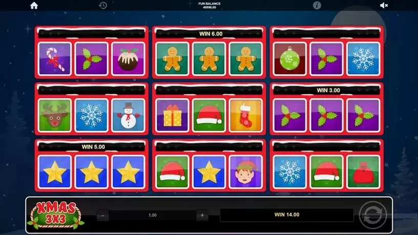 Xmas 3×3 slot screenshot 2