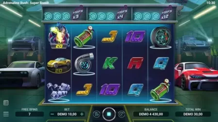 Adrenaline Rush Super Boost slot screenshot 4