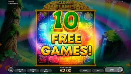Clover Flames slot screenshot 4
