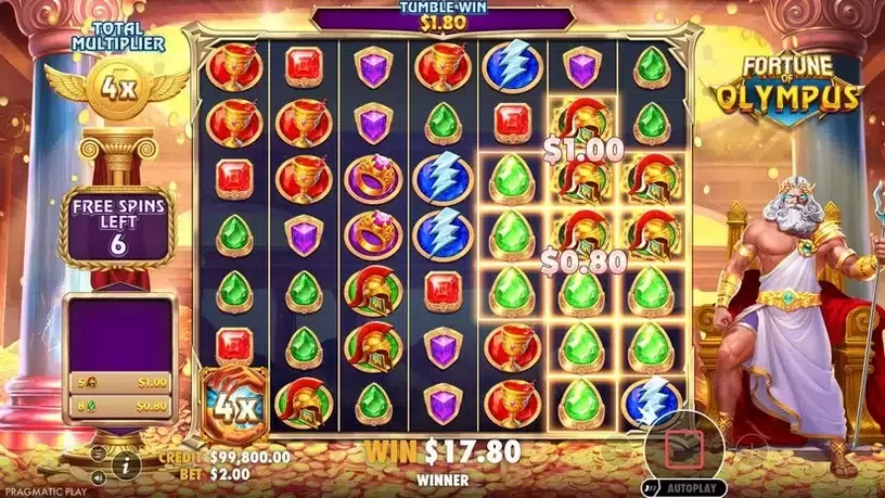 Fortune of Olympus slot screenshot 