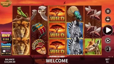 Serengeti Sunset slot screenshot 1