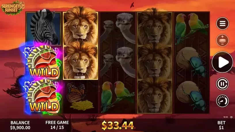 Serengeti Sunset slot screenshot 5