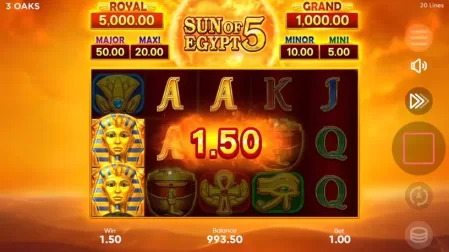 Sun of Egypt 5 slot screenshot 2
