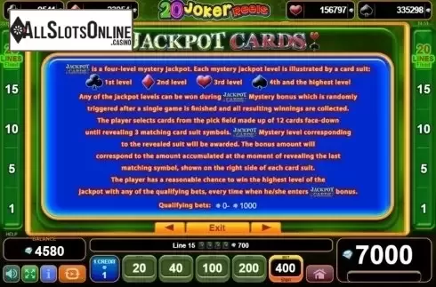 Jackpot. 20 Joker Reels from EGT