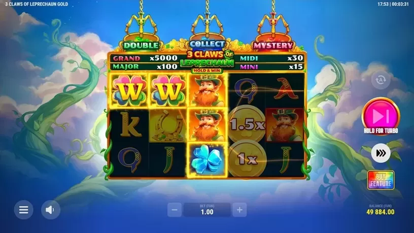 3 Claws of Leprechaun Gold Hold&Win slot screenshot