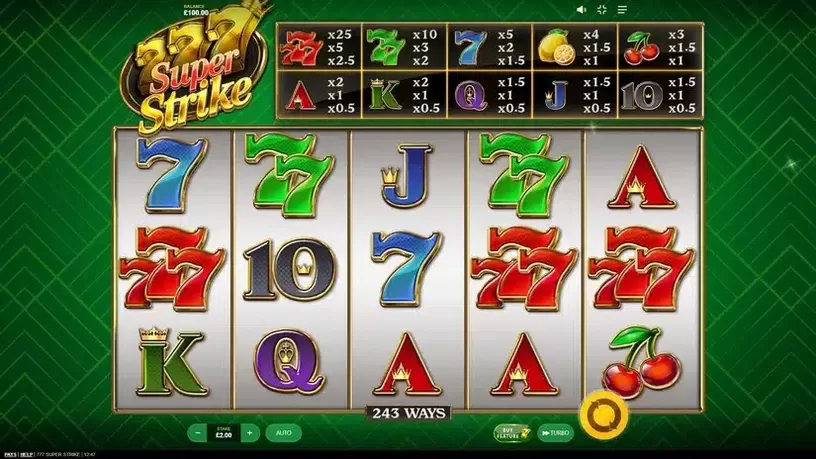 777 Super Strike slot screenshot 1