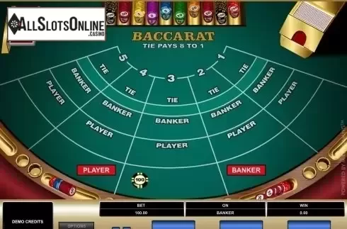 Game Screen. Baccarat (Microgaming) from Microgaming