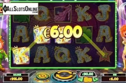 Win screen. Barry the Disco Leprechaun from Leander Games