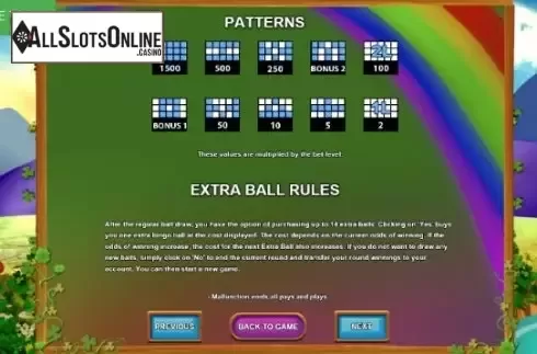 Patterns Screen. Bingo Shamrock Ball from Caleta Gaming