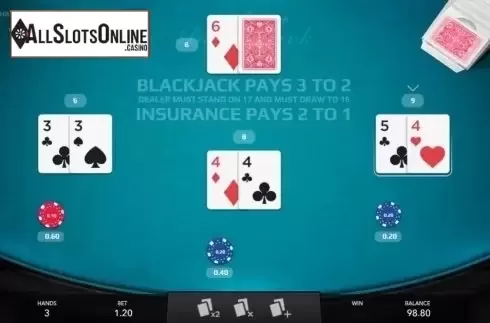 Game Screen 2. Blackjack (Mascot Gaming) from Mascot Gaming