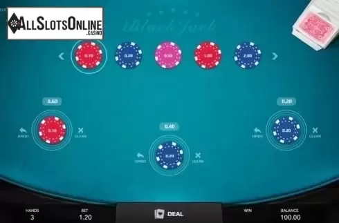 Game Screen 1. Blackjack (Mascot Gaming) from Mascot Gaming