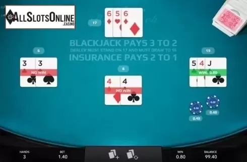 Game Screen 3. Blackjack (Mascot Gaming) from Mascot Gaming