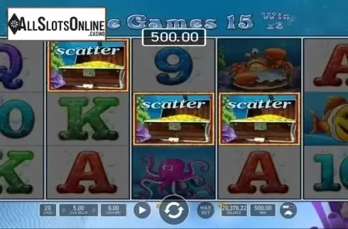 Win Screen. Captain Shark from Wazdan