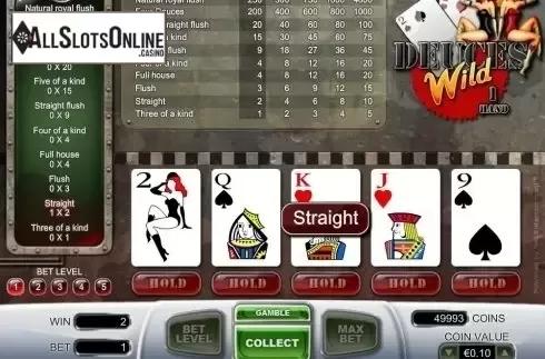Game Screen. Deuces Wild (NetEnt) from NetEnt