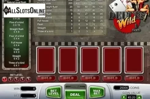 Game Screen. Deuces Wild (NetEnt) from NetEnt