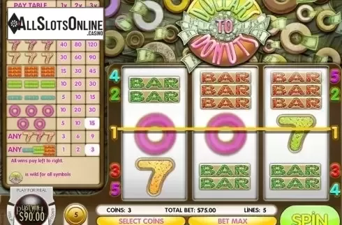 Screen 5. Dollars to Donuts from Rival Gaming
