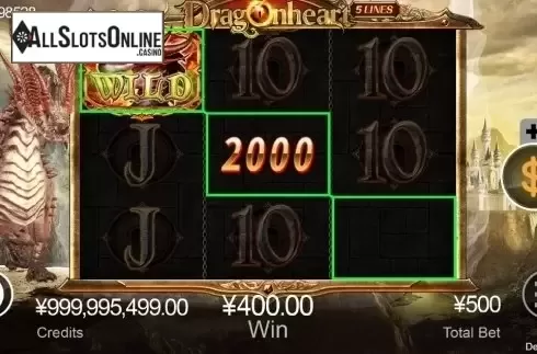 Win Screen. Dragon Heart from CQ9Gaming