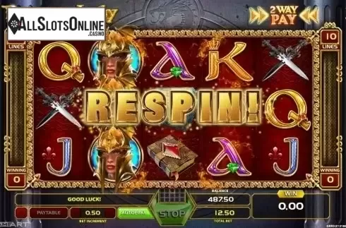 Respins Screen. Dragon Lady from GameArt