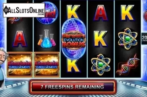 Free Spins Screen. Einstein Eureka Moments (Gameiom) from Gameiom