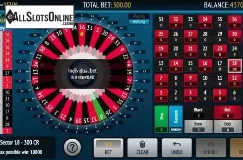 Max Bet Screen
