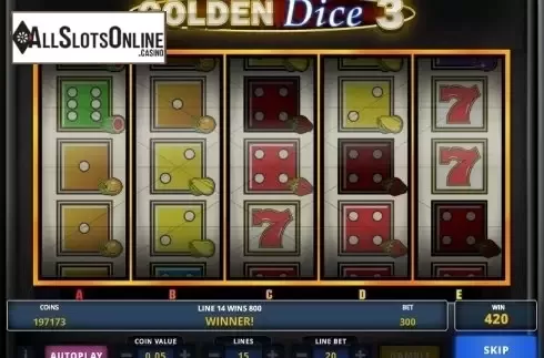 Screen 3. Golden Dice 3 from Zeus Play