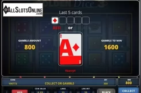 Screen 4. Golden Dice 3 from Zeus Play