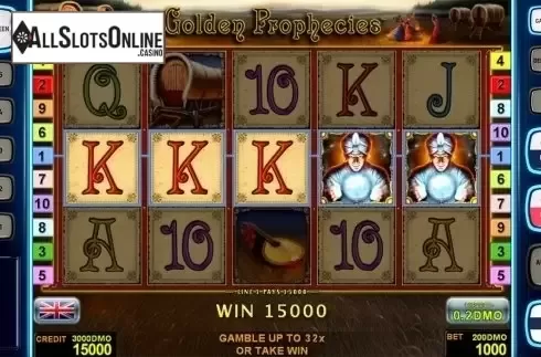 Game workflow 2. Golden Prophecies Deluxe from Novomatic