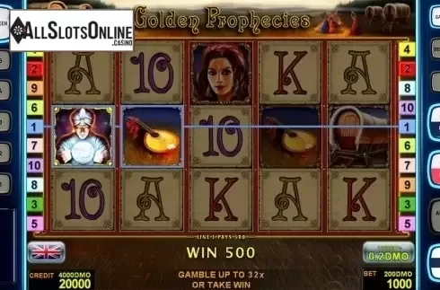 Game workflow . Golden Prophecies Deluxe from Novomatic