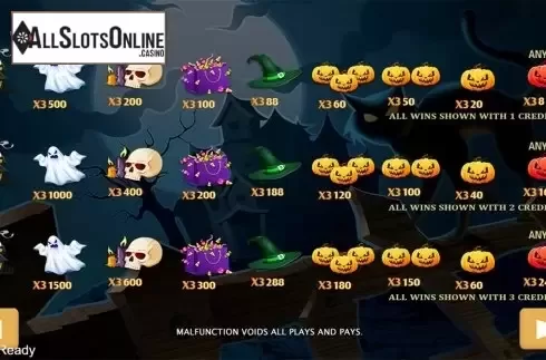 Paytable . Halloween (PlayStar) from PlayStar