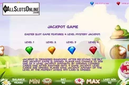 Progressive Jackpot screen