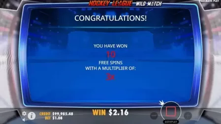 Hockey League Wild Match slot screenshot 3
