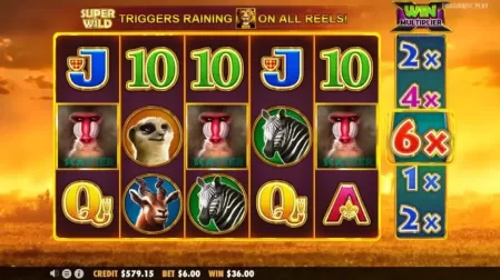 Hot Safari slot screenshot 3