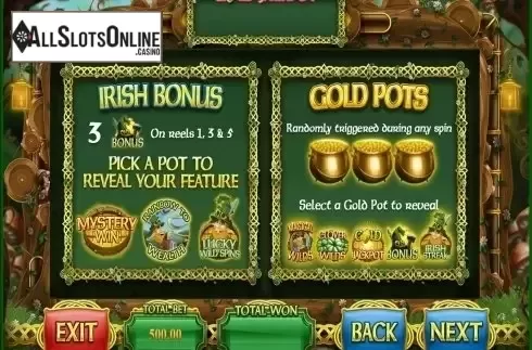 Paytable 2. Irish Gold (Blueprint) from Blueprint