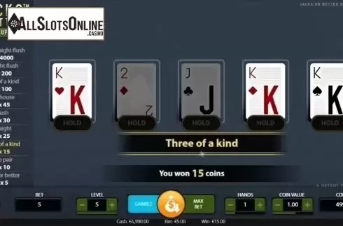 Game Screen. Jacks or Better Double Up (NetEnt) from NetEnt