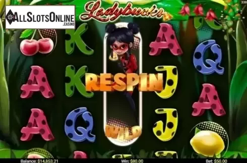 Respin Feature. Ladybucks from Mobilots