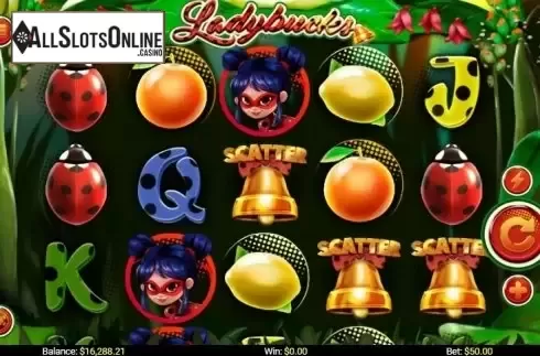 Reel screen. Ladybucks from Mobilots