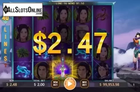 Win screen 3. Legend of Paladin from KA Gaming