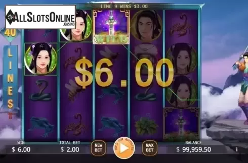 Win screen 2. Legend of Paladin from KA Gaming