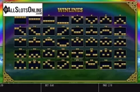 Paylines screen