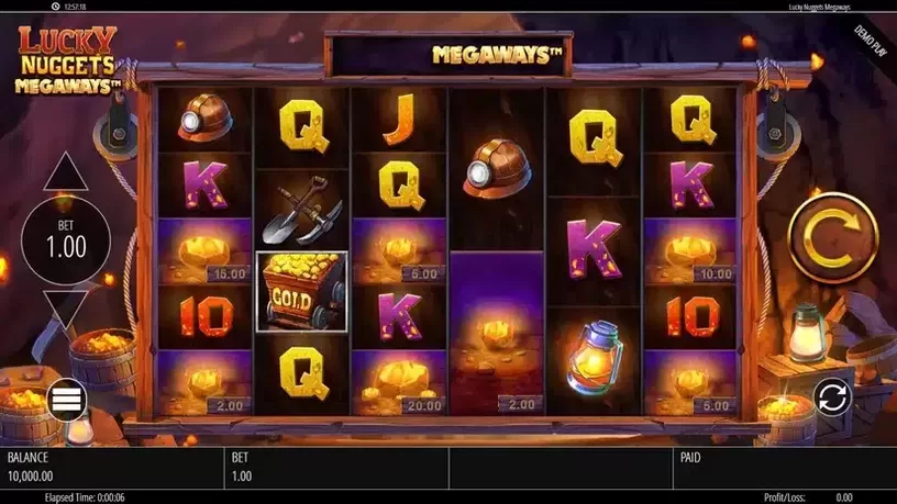 Lucky Nuggets Megaways slot screenshot 1