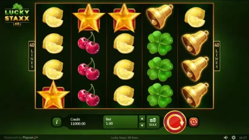 Lucky Staxx 40 lines slot screenshot 1