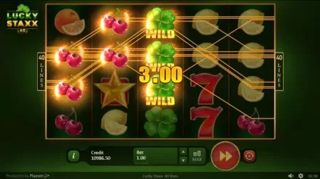 Lucky Staxx 40 lines slot screenshot 3