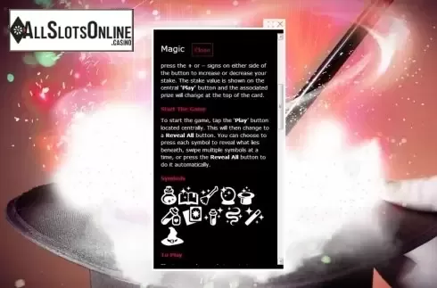 Paytable 2. Magic from gamevy