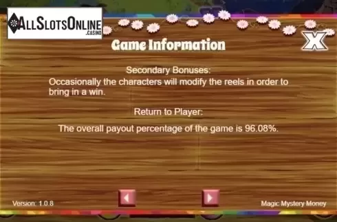 Game Info 2. Magic Mystery Money from Live 5