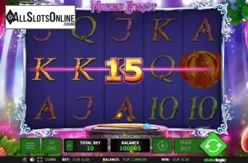Win screen. Magical Forest (StakeLogic) from StakeLogic