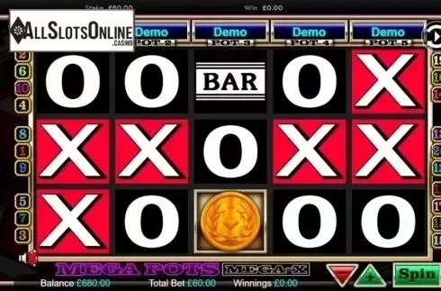 Game Workflow screen. Mega Pots Mega-X from OpenBet