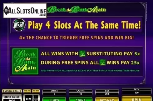 Screen5. Mega Spins Break Da Bank Again from Microgaming