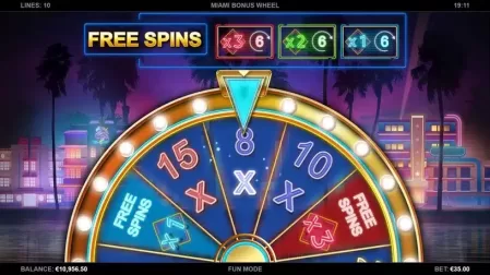 Miami Bonus Wheel slot screenshot 3