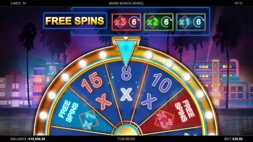 Miami Bonus Wheel slot screenshot 3